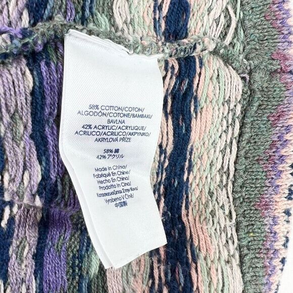 Chaps Sweater Vest Women Medium Button Up Fair Isle Grant Grandma Cozy Canincore - Picture 6 of 10